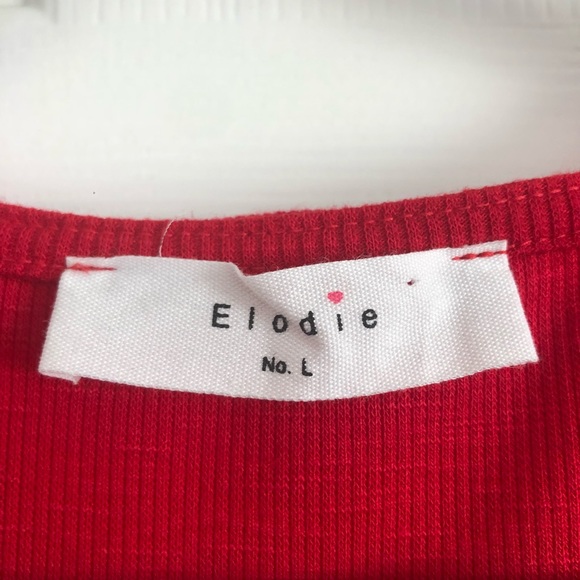 [ Sold ] NWOT Red Elodie Button Front Top, Large - Picture 3 of 5